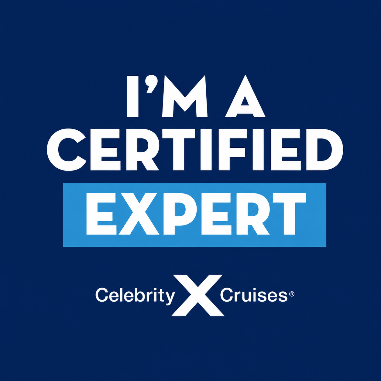 Celebrity Cruises Certified Expert badge